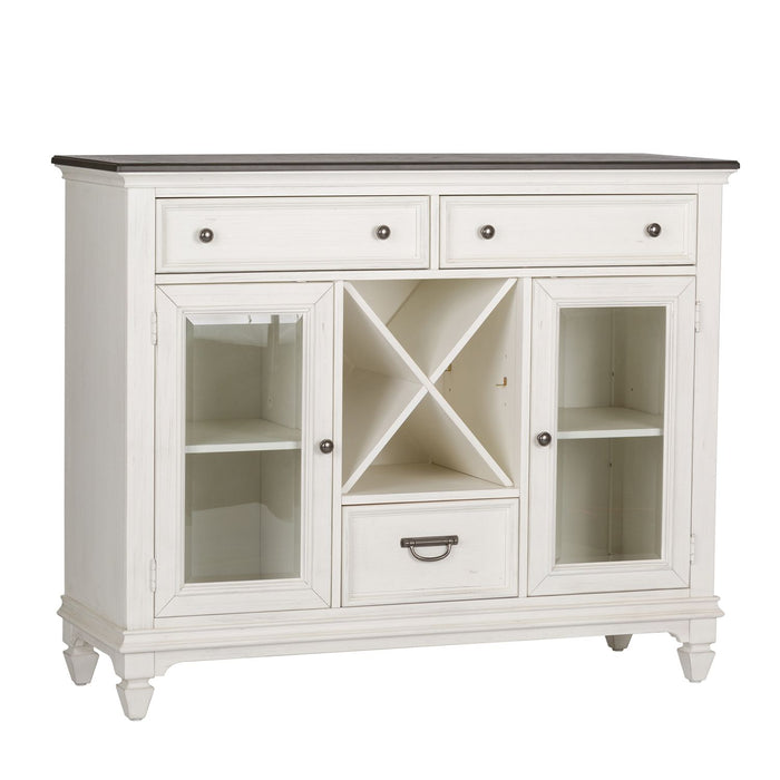 Allyson Park Buffet in White with Charcoal - Gibson McDonald Furniture & Mattress 