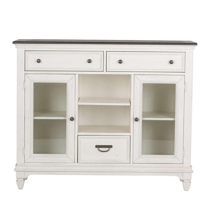 Allyson Park Buffet in White with Charcoal - Gibson McDonald Furniture & Mattress 