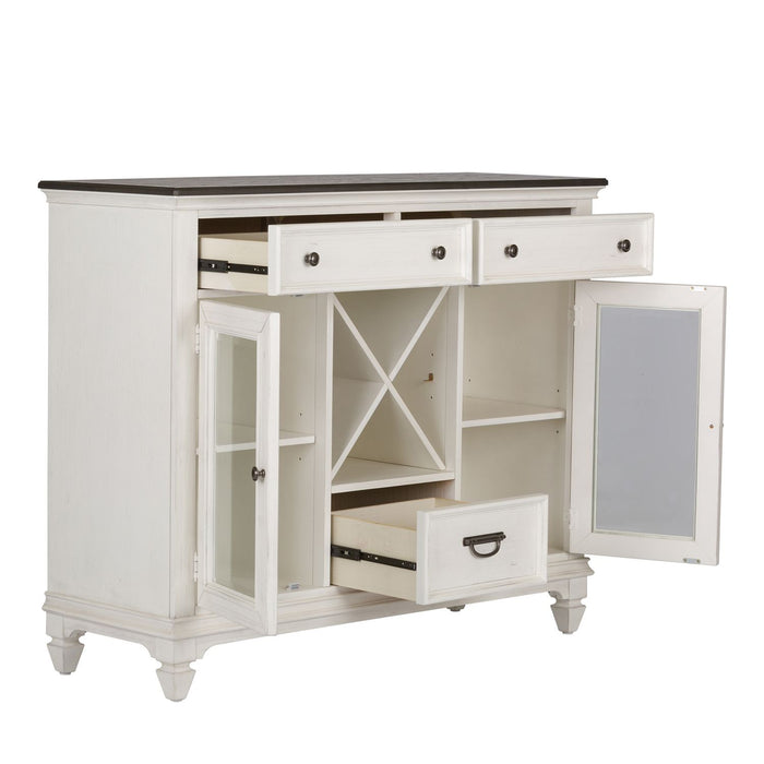 Allyson Park Buffet in White with Charcoal - Gibson McDonald Furniture & Mattress 