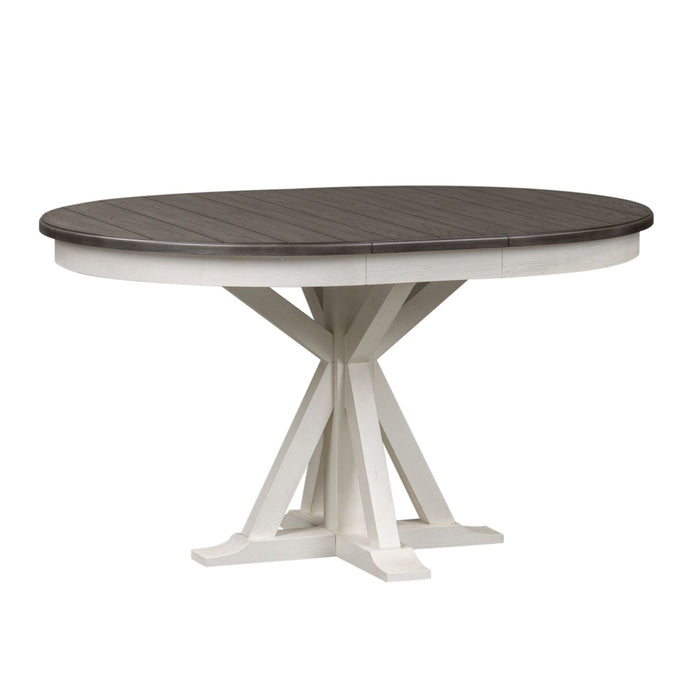 Allyson Park 5 Piece Pedestal Table Set - Gibson McDonald Furniture & Mattress 