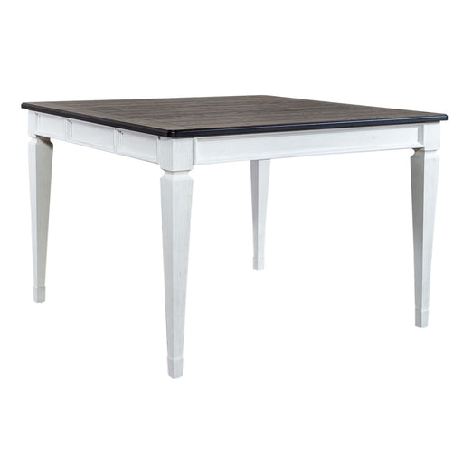 Allyson Park Pedestal Counter Height Leg Table in Wirebrushed White image