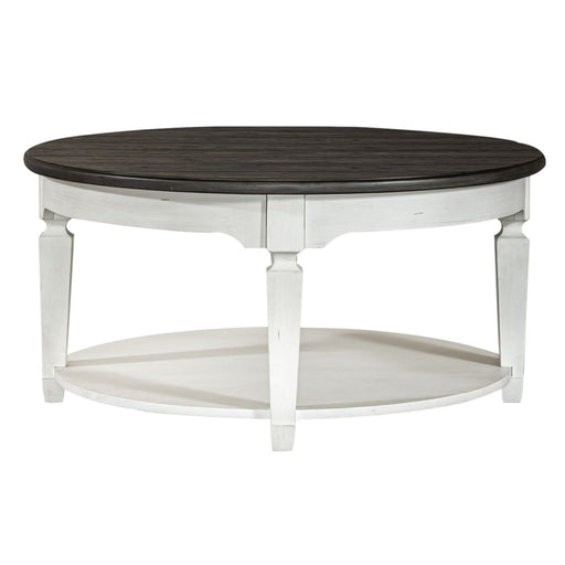Allyson Park Round Cocktail Table in White - Gibson McDonald Furniture & Mattress 