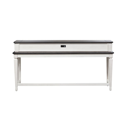 Allyson Park Console Bar Table in Wirebrushed White - Gibson McDonald Furniture & Mattress 