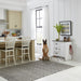 Allyson Park Pet Feeder in Wirebrushed White with Charcoal Top EST SHIP TIME APPX 4 WEEKS image