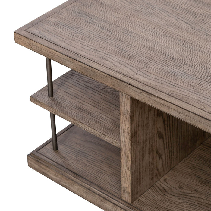 City Scape Cocktail Table in White Oak Veneers - Gibson McDonald Furniture & Mattress 