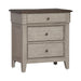 Ivy Hollow 3 Drawer Nightstand w/ Charging Station in Weathered Linen - Gibson McDonald Furniture & Mattress 
