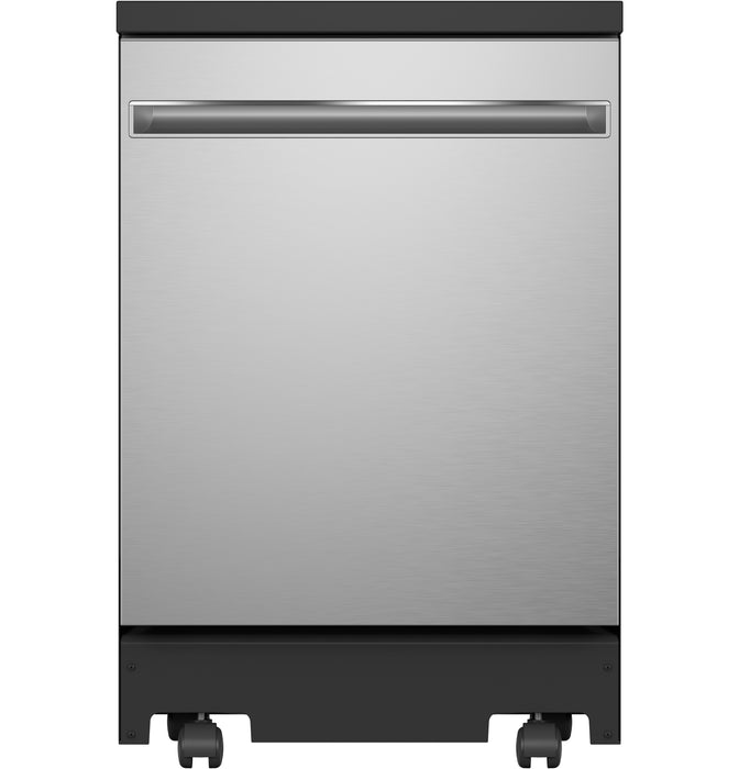 GE¨ ENERGY STAR¨ 24" Stainless Steel Interior Portable Dishwasher with Sanitize Cycle