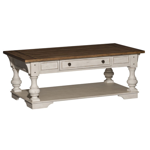 Morgan Creek Cocktail Table in Antique White - Gibson McDonald Furniture & Mattress 