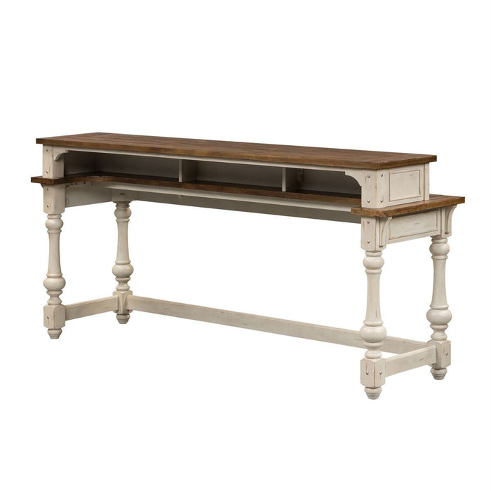 Liberty Morgan Creek Console Bar Table in Antique White