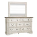 Abbey Park Uph Sleigh Bed, Dresser & Mirror, Night Stand image