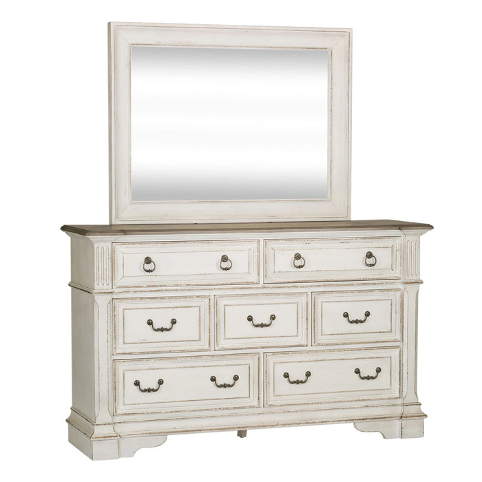 Abbey Park Uph Sleigh Bed, Dresser & Mirror, Chest image