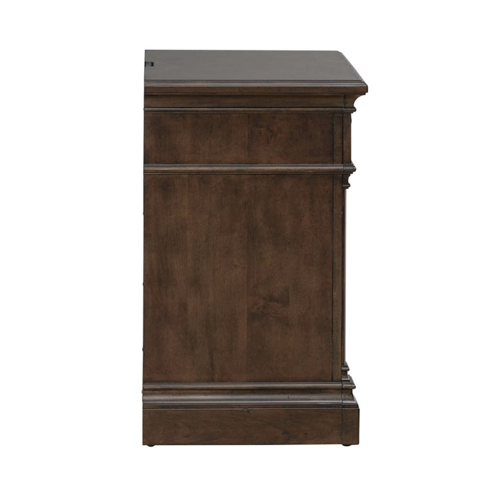 Arden Road Nightstand with Charging Station in Satin Cherry - Gibson McDonald Furniture & Mattress 