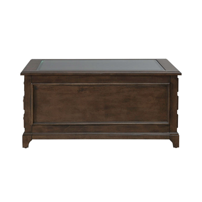 Arden Road Square Collector Cocktail Table in Satin Cherry - Gibson McDonald Furniture & Mattress 