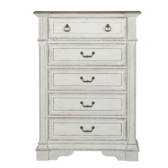 Abbey Park King California Panel Bed, Dresser & Mirror, Chest, Night Stand - Gibson McDonald Furniture & Mattress 