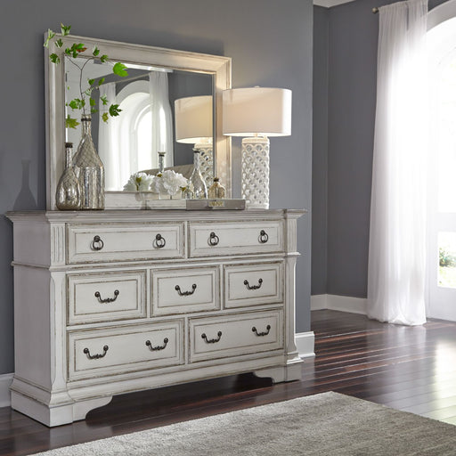 Abbey Park King California Panel Bed, Dresser & Mirror, Night Stand - Gibson McDonald Furniture & Mattress 