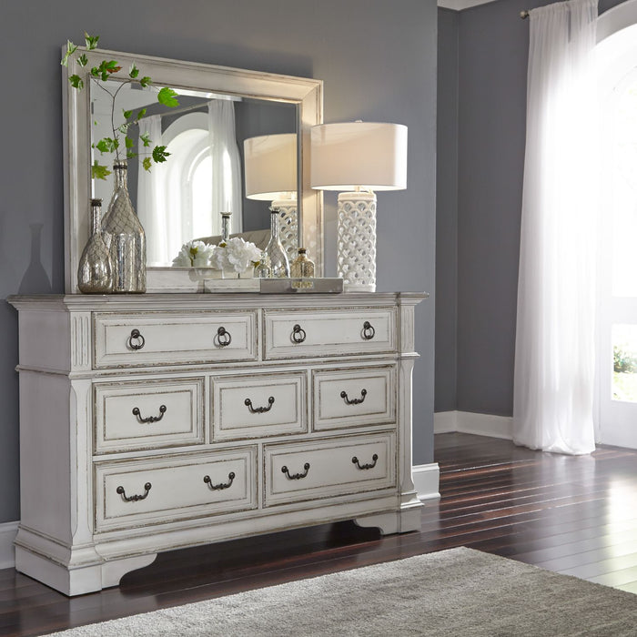 Abbey Park King California Panel Bed, Dresser & Mirror, Night Stand - Gibson McDonald Furniture & Mattress 