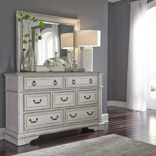 Abbey Park King California Sleigh Bed, Dresser & Mirror - Gibson McDonald Furniture & Mattress 