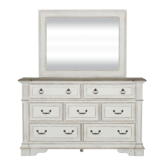 Abbey Park King California Sleigh Bed, Dresser & Mirror - Gibson McDonald Furniture & Mattress 