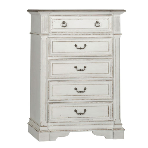 Abbey Park Drawer Chest in Antique White - Gibson McDonald Furniture & Mattress 