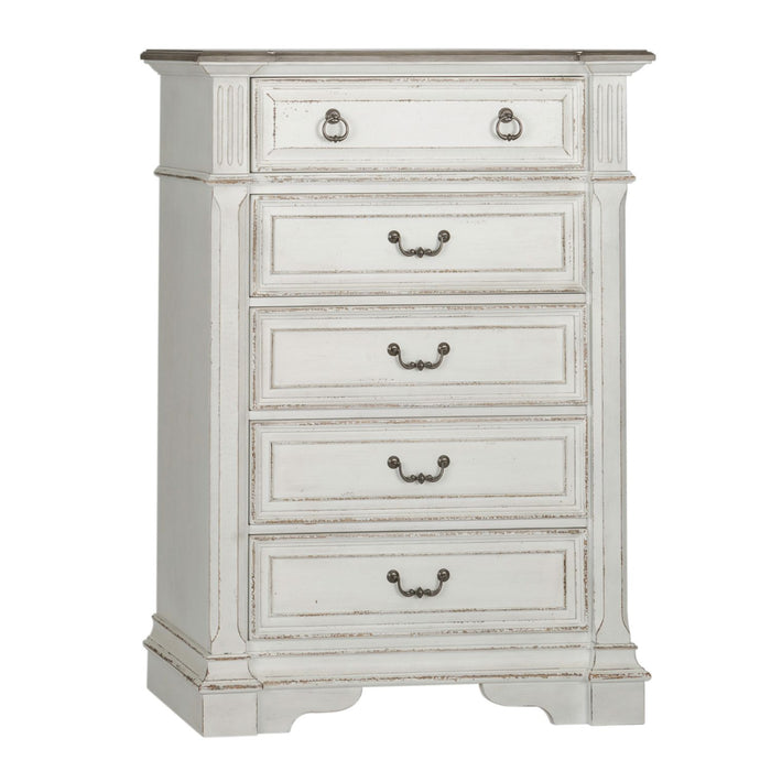 Abbey Park Drawer Chest in Antique White - Gibson McDonald Furniture & Mattress 