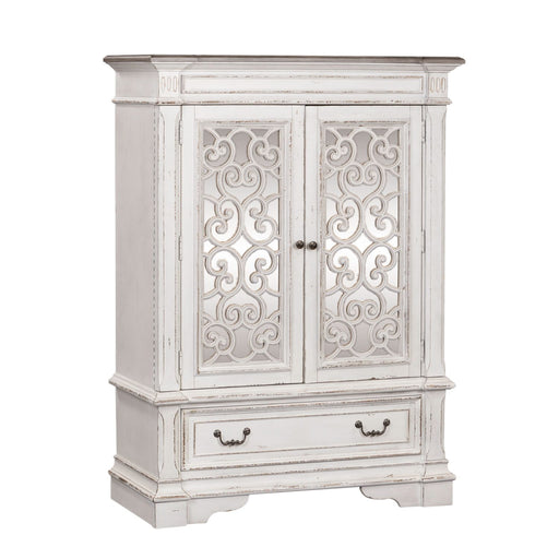 Abbey Park Mirrored Door Chest in Antique White - Gibson McDonald Furniture & Mattress 