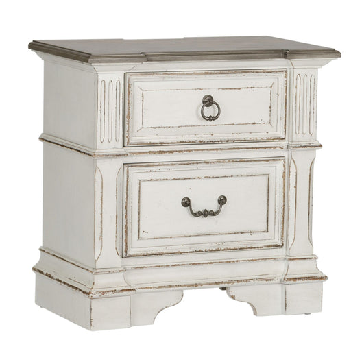 Abbey Park Drawer Nightstand in Antique White - Gibson McDonald Furniture & Mattress 