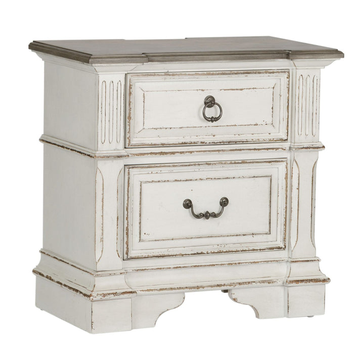 Abbey Park Drawer Nightstand in Antique White - Gibson McDonald Furniture & Mattress 