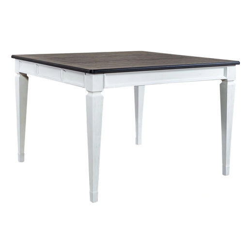 Allyson Park Pedestal Counter Height Leg Table in Wirebrushed White image