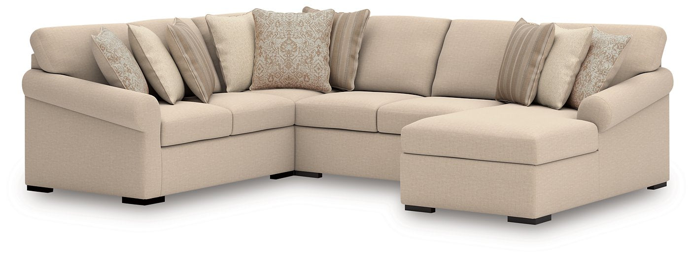 LadyMae Sectional with Chaise - Gibson McDonald Furniture & Mattress 