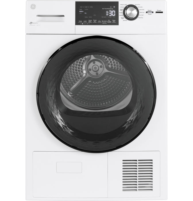 GE¨ ENERGY STAR¨ 24" 4.1 Cu.Ft. Front Load Ventless Condenser Electric Dryer with Stainless Steel Basket