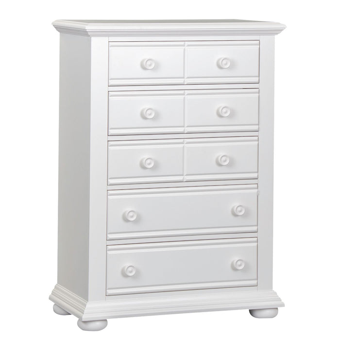 Summer House 5 Drawer Chest in White image