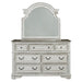 Magnolia Manor King California Upholstered Sleigh Bed, Dresser & Mirror, Chest image