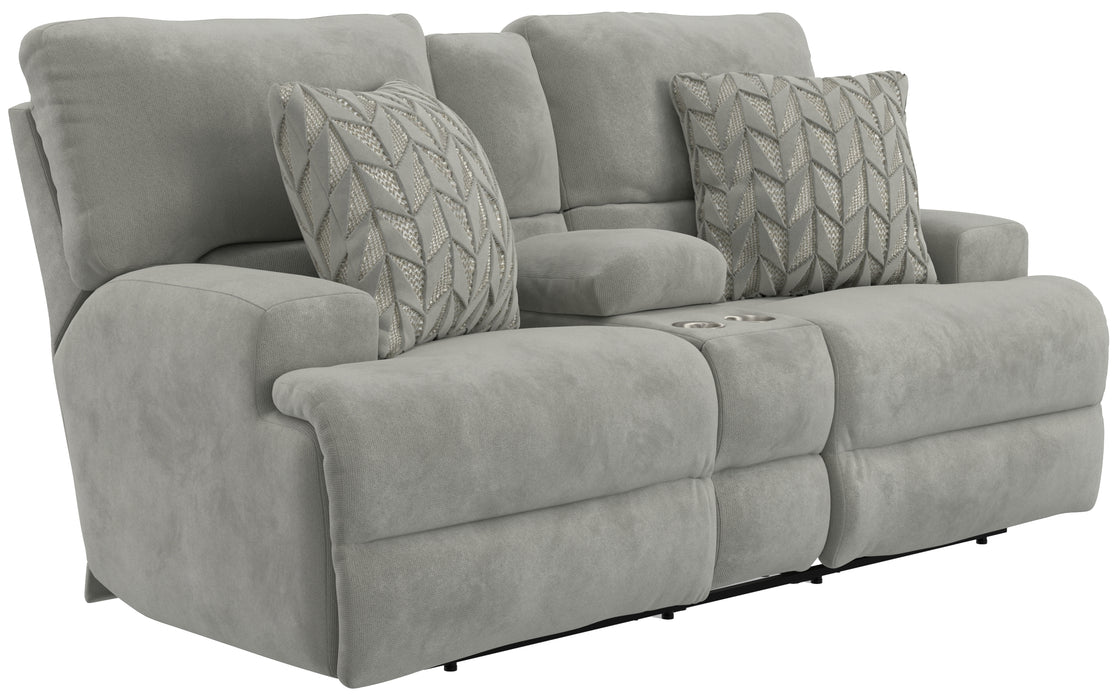 Renaldo Power Lay Flat Recl Console Loveseat w/Zero Gravity - Gibson McDonald Furniture & Mattress 
