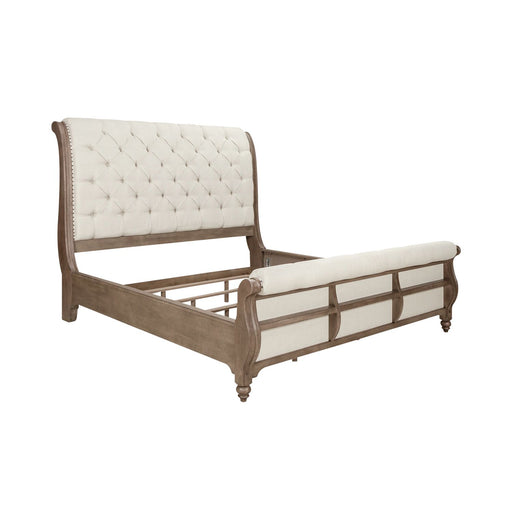 Americana Farmhouse Queen Sleigh Bed - Gibson McDonald Furniture & Mattress 