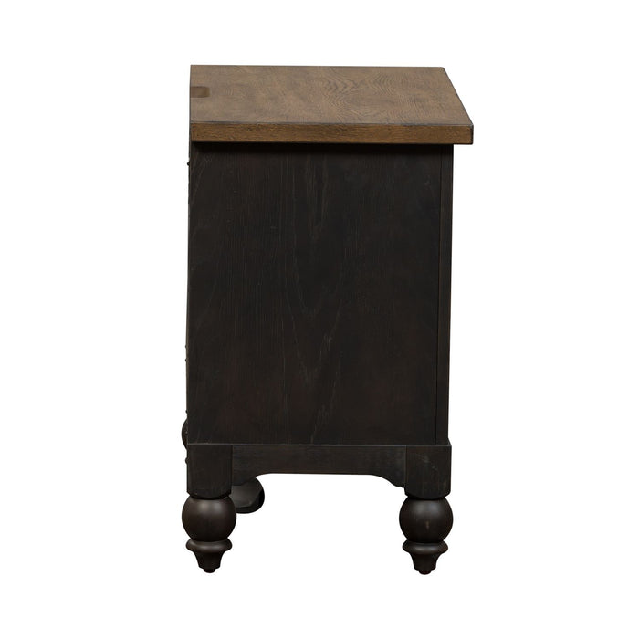 Americana Farmhouse 2 Drawer Nightstand in Black - Gibson McDonald Furniture & Mattress 