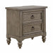 Americana Farmhouse 2 Drawer Nightstand in Dusty Taupe and Black - Gibson McDonald Furniture & Mattress 