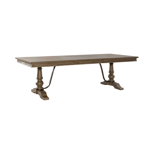 Americana Farmhouse 6 Piece Trestle Table Set - Gibson McDonald Furniture & Mattress 