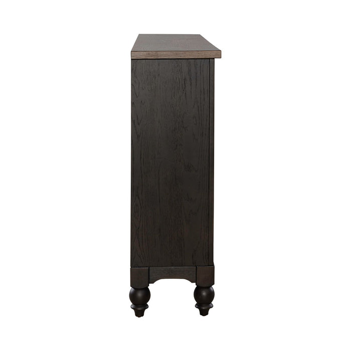 Americana Farmhouse Hall Buffet in Dusty Taupe & Black image