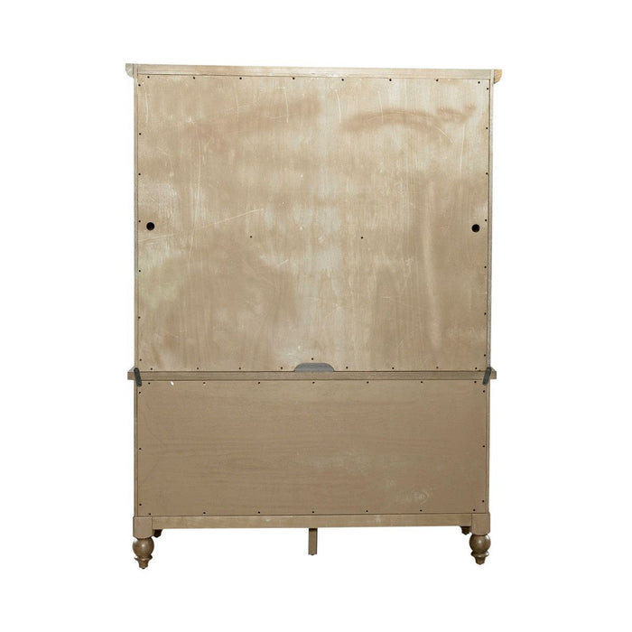 Liberty Furniture Americana Farmhouse Credenza & Hutch in Dusty Taupe