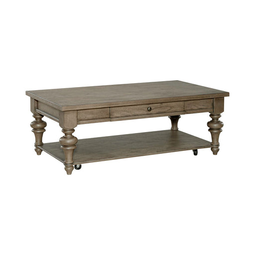 Americana Farmhouse Rectangular Cocktail Table in Dusty Taupe - Gibson McDonald Furniture & Mattress 