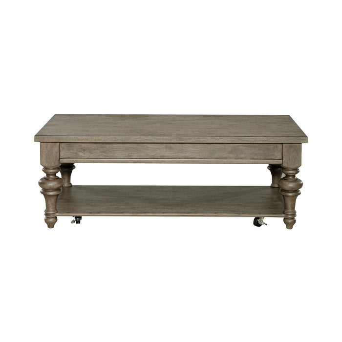 Americana Farmhouse Rectangular Cocktail Table in Dusty Taupe - Gibson McDonald Furniture & Mattress 