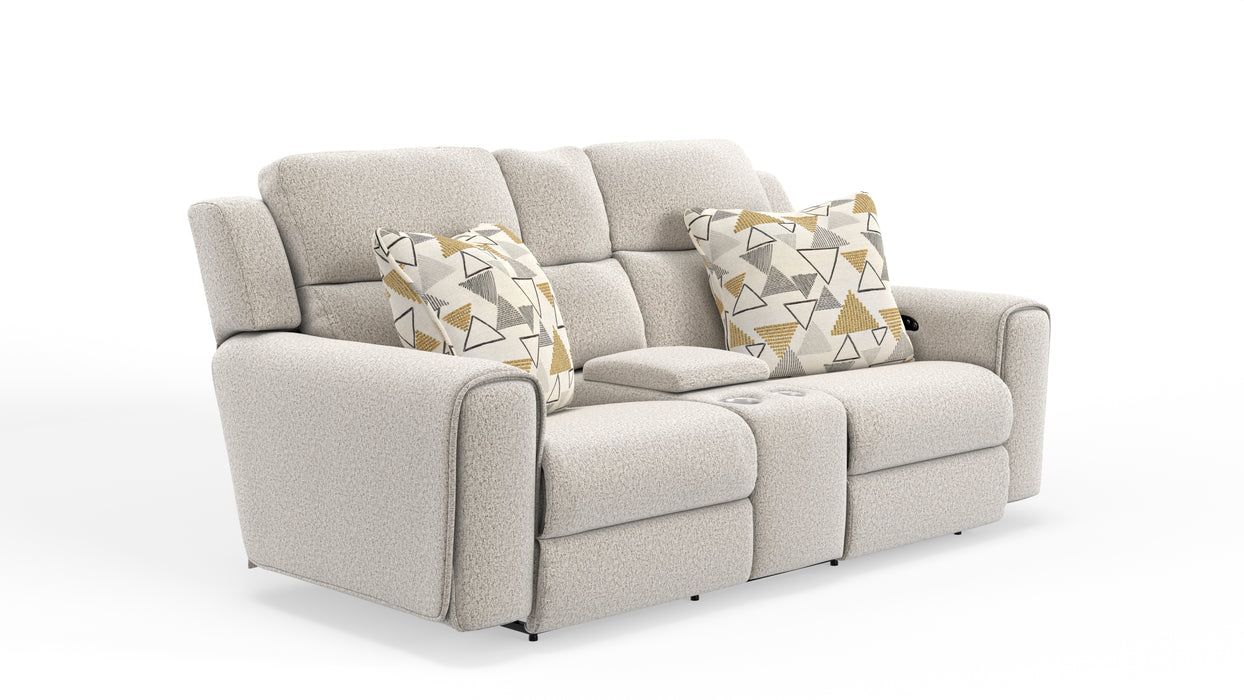 Micah Power Headrest Power Deep Seat Reclining Console Loveseat - Gibson McDonald Furniture & Mattress 