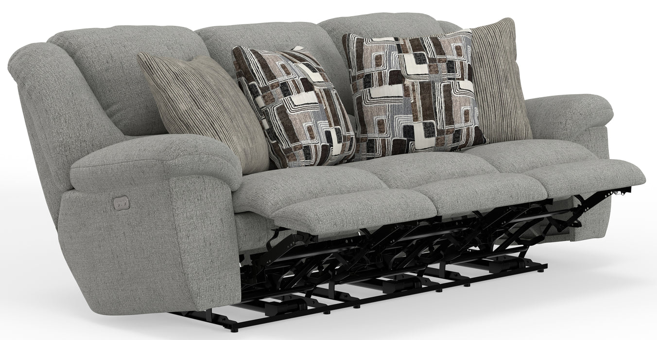 Trifecta Power Sofa w/3 Recliners and Drop Down Table - Gibson McDonald Furniture & Mattress 