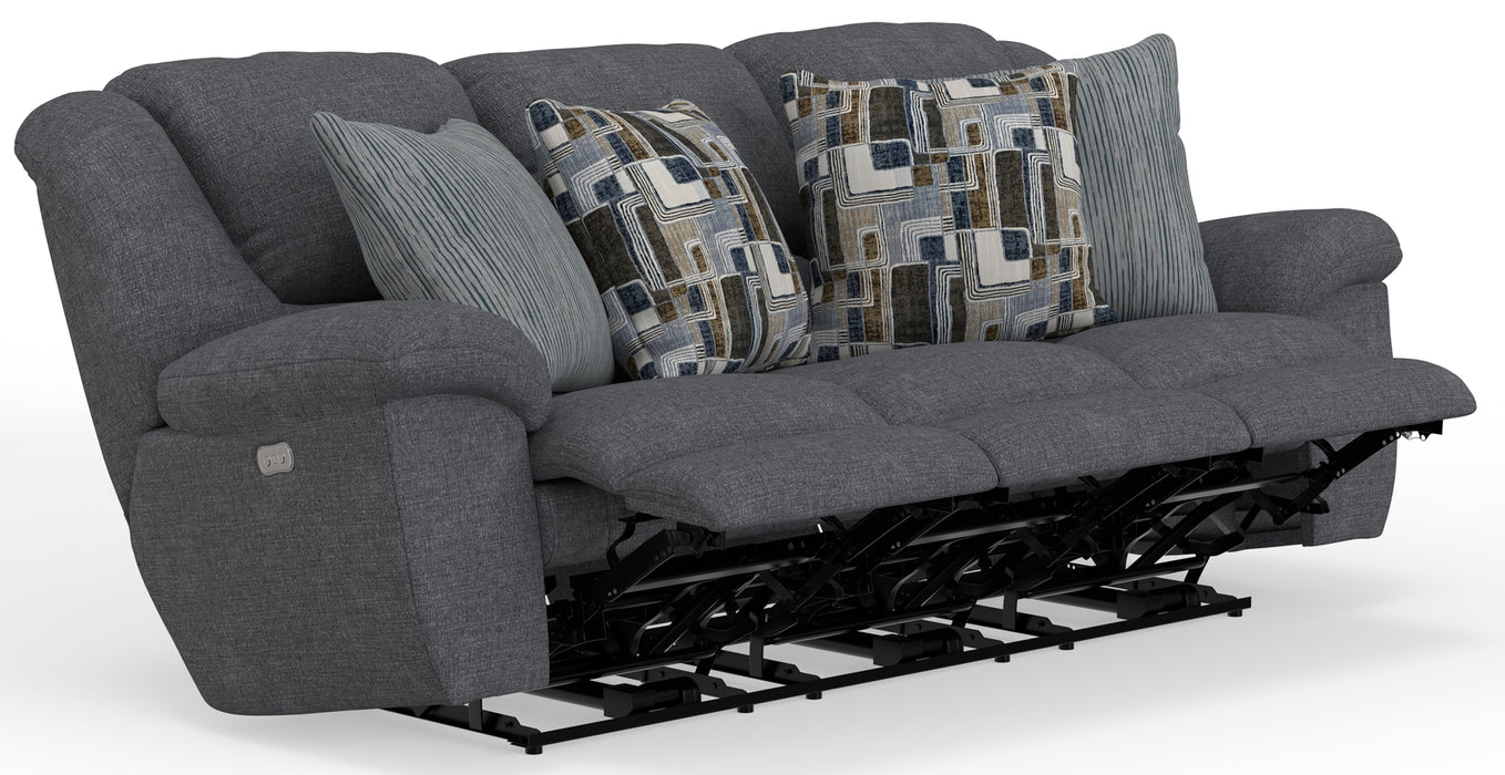 Trifecta Power Sofa w/3 Recliners and Drop Down Table - Gibson McDonald Furniture & Mattress 
