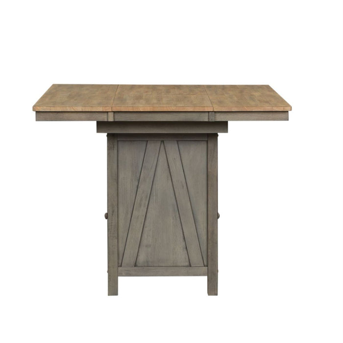 Liberty Furniture Lindsey Farm Kitchen Island in Gray and Sandstone