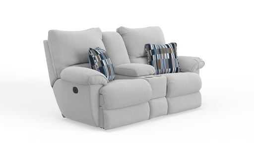 Lenny Power Lay Flat Reclining Console Loveseat - Gibson McDonald Furniture & Mattress 