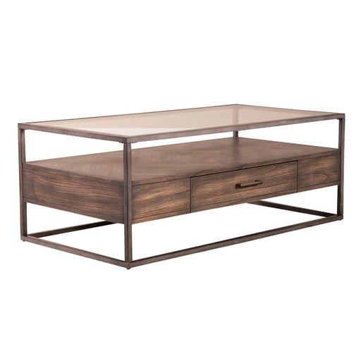 Jamestown Rectangular Cocktail Table in Brown - Gibson McDonald Furniture & Mattress 