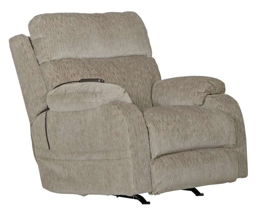 Refresher Power Headrest Power Rocker Recliner w/CR3 Heat/Msg/Lumbar - Gibson McDonald Furniture & Mattress 