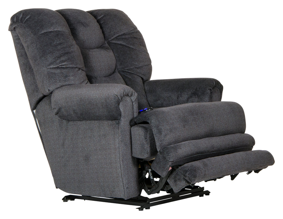 Malone Power "Lay Flat" Recliner w/Ext Otto - Gibson McDonald Furniture & Mattress 