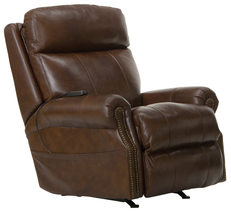 Vito Power Headrest Power Rocker Recl w/CR3 Heat/Massage/Lumbar - Gibson McDonald Furniture & Mattress 